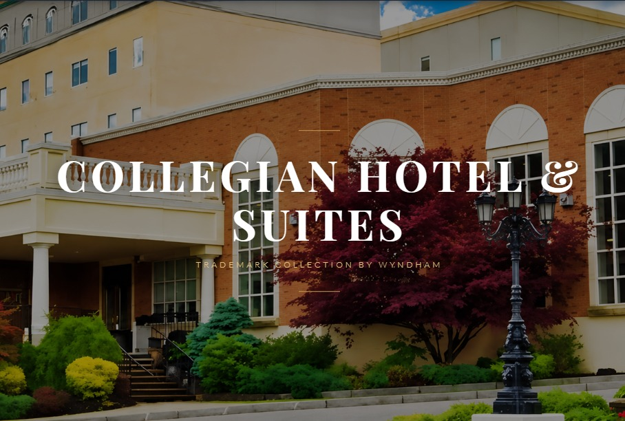 Captura del sitio web de Collegian Hotel & Suites